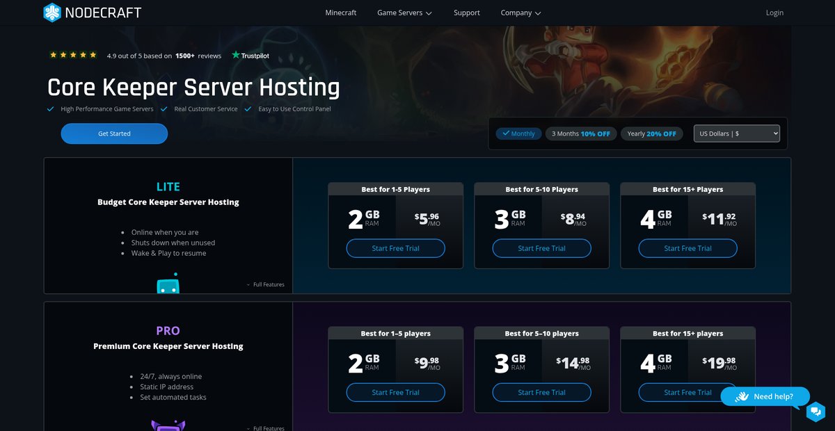 Core Keeper Server Hosting - Nodecraft Screenshot
