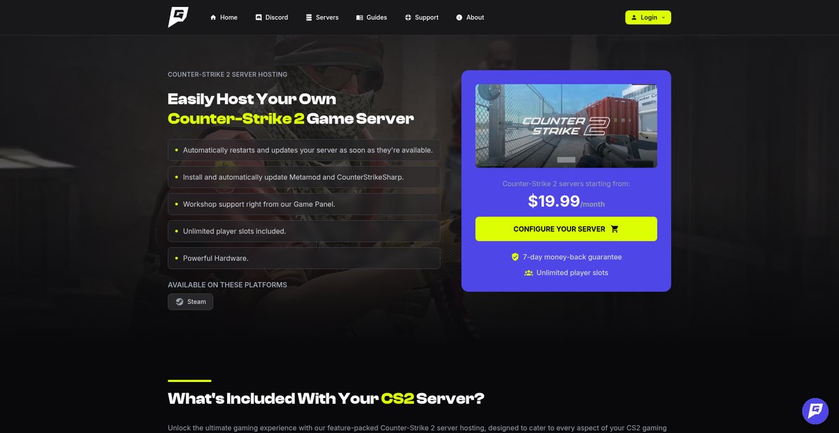 CS2 Server Hosting - Game Host Bros Screenshot