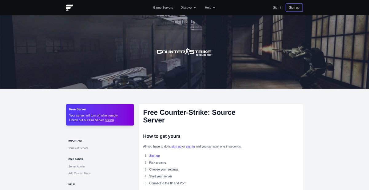 Free Counter-Strike: Source Server Screenshot