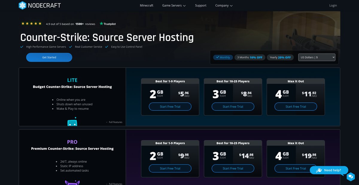 Counter Strike: Source Server Hosting Screenshot