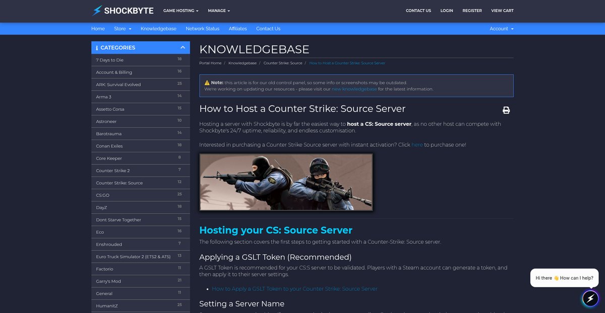 How to Host a Counter Strike: Source Server Screenshot