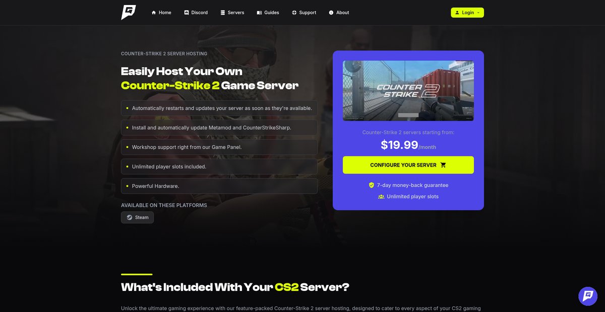 CS2 Server Hosting - Game Host Bros Screenshot