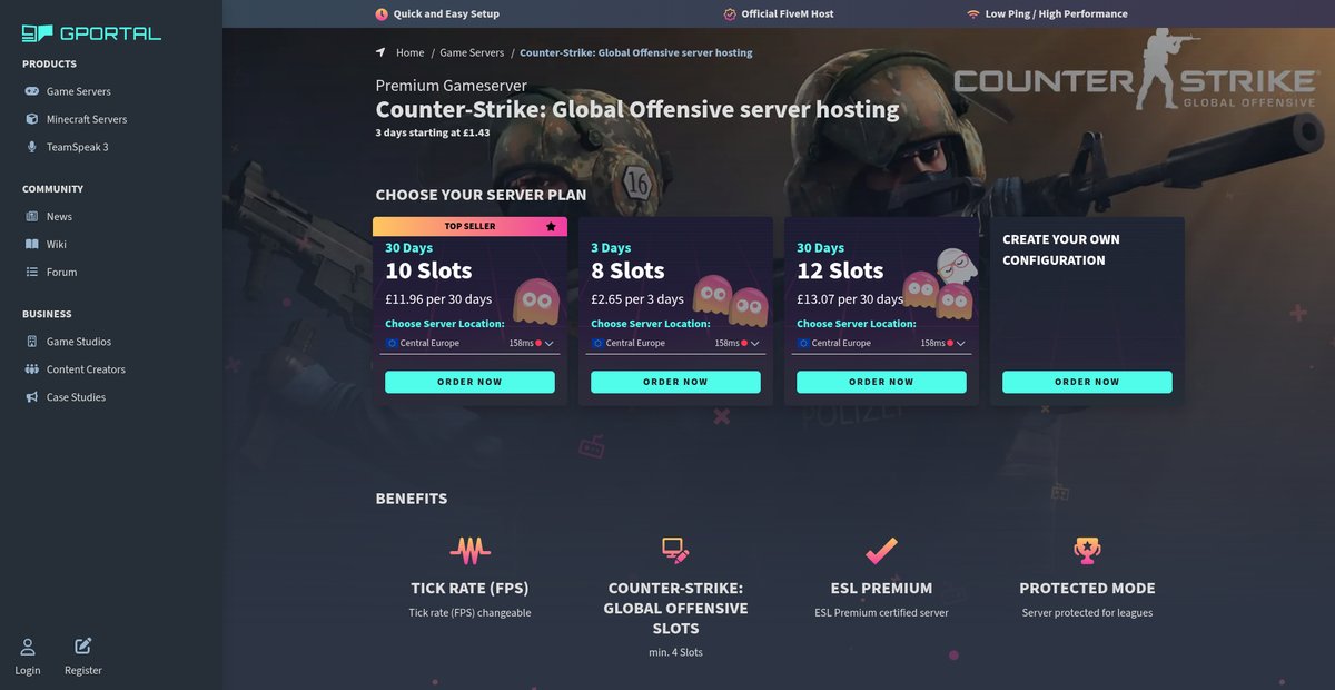 Counter-Strike: Global Offensive server hosting Screenshot