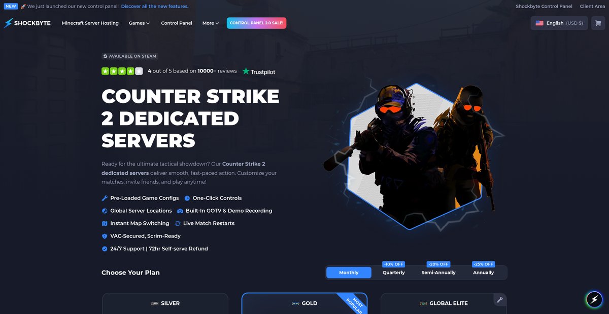 CS2 Dedicated Server Hosting Screenshot