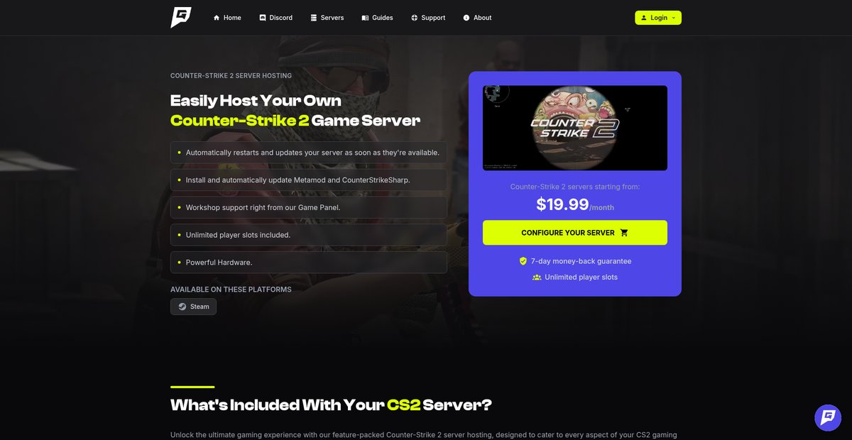 CS2 Server Hosting - Game Host Bros Screenshot