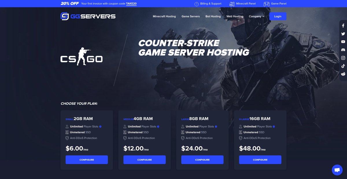 CS:GO Server Hosting | GGServers Screenshot