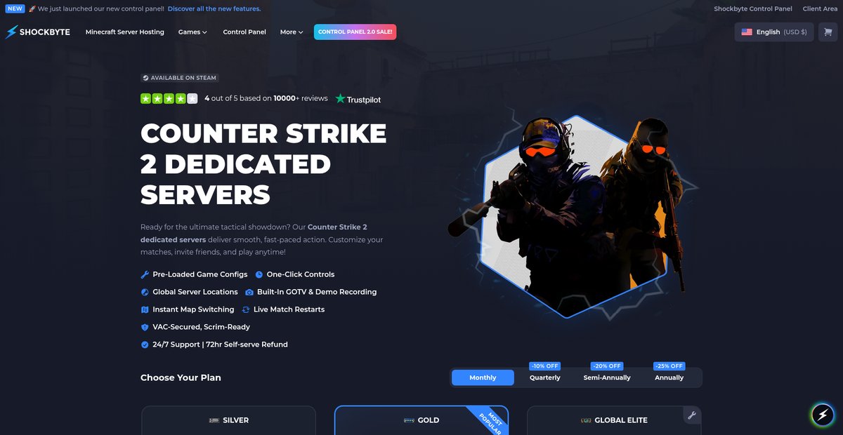 CS2 Dedicated Server Hosting | Shockbyte Screenshot