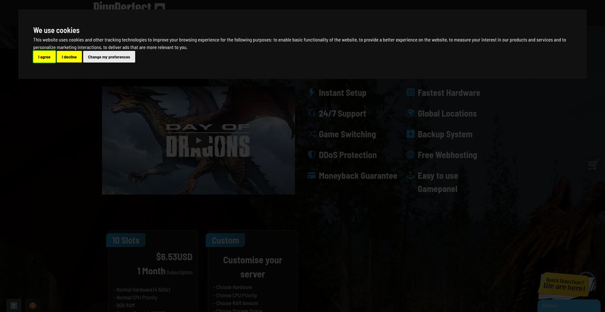 DAY OF DRAGONS Game Server Hosting Screenshot