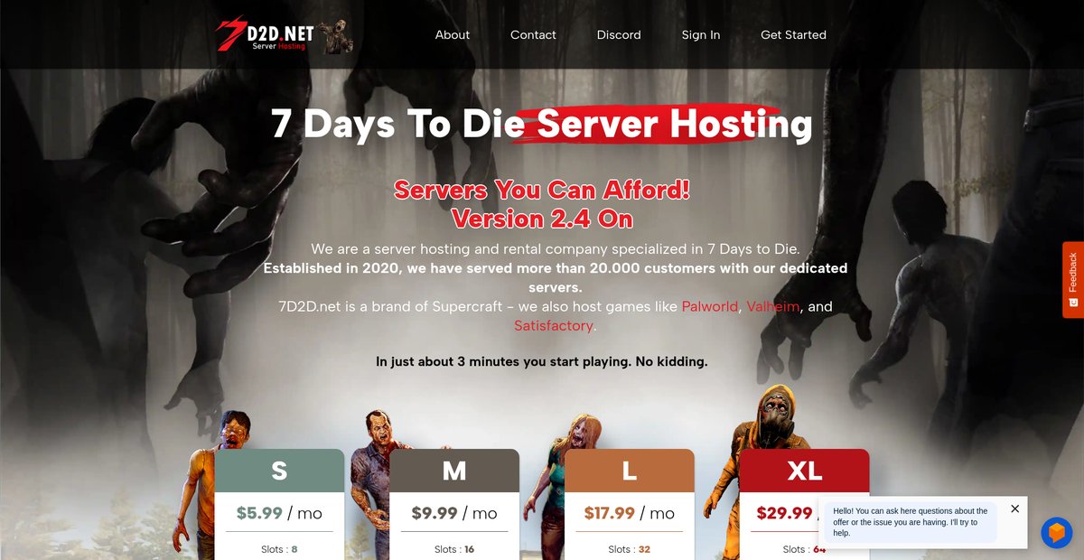 7 Days to Die 2.1 Server Hosting Rental. Starts at $5.99! Screenshot