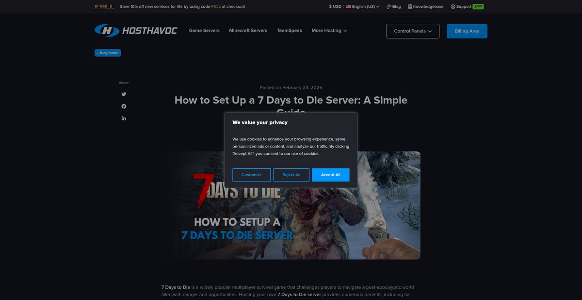How to Set Up a 7 Days to Die Server: A Simple Guide Screenshot