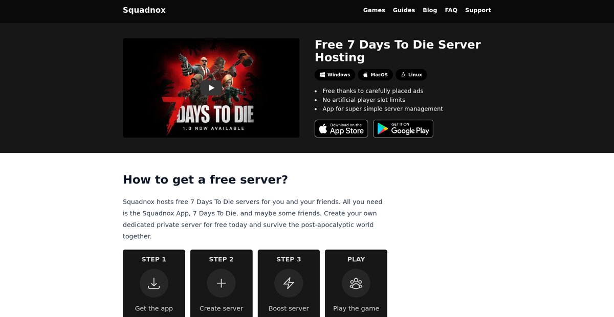 Free 7 Days To Die Server Hosting Screenshot
