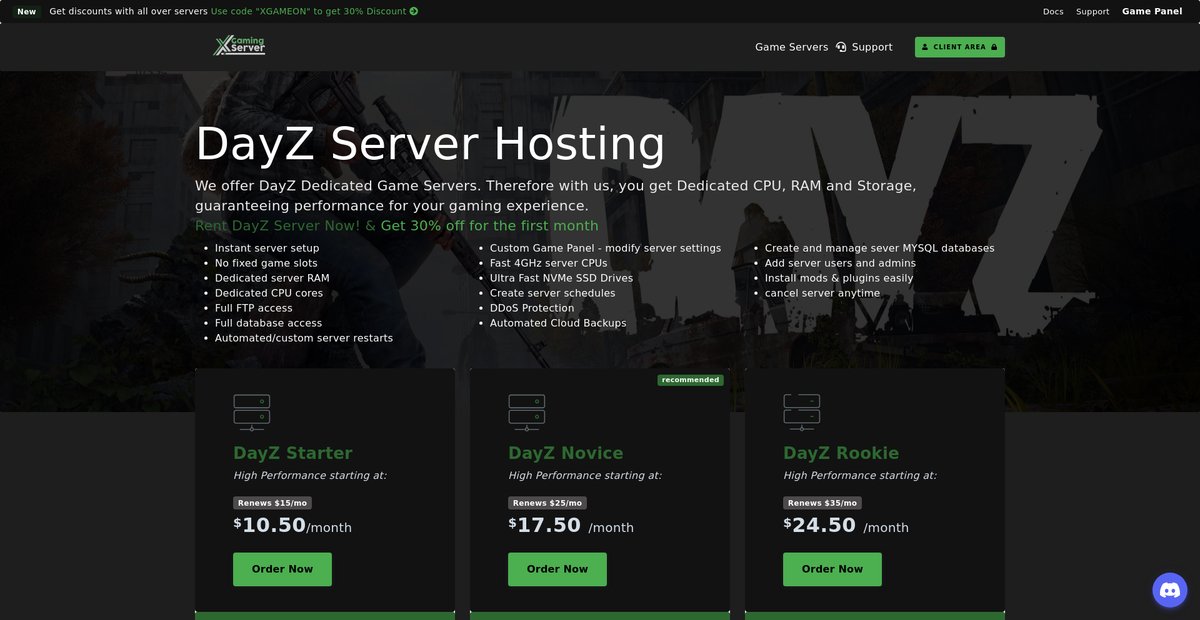 DayZ Server Hosting Screenshot