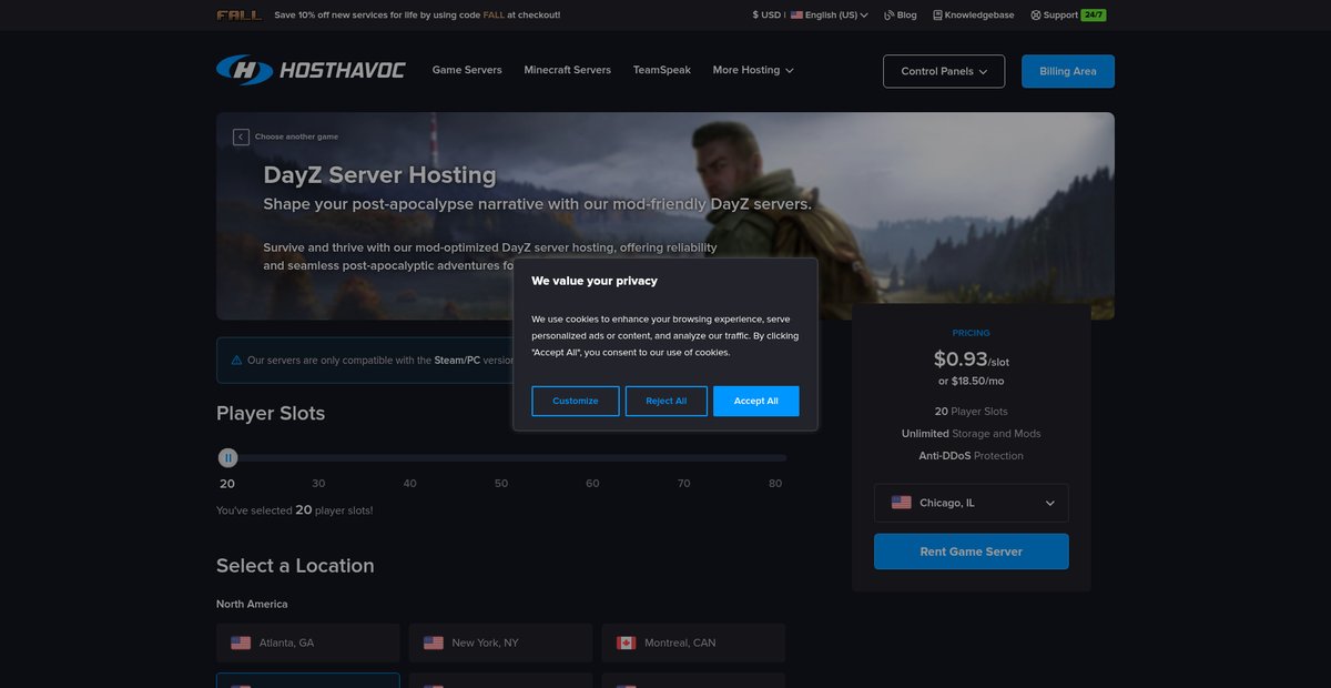 DayZ Server Hosting Screenshot