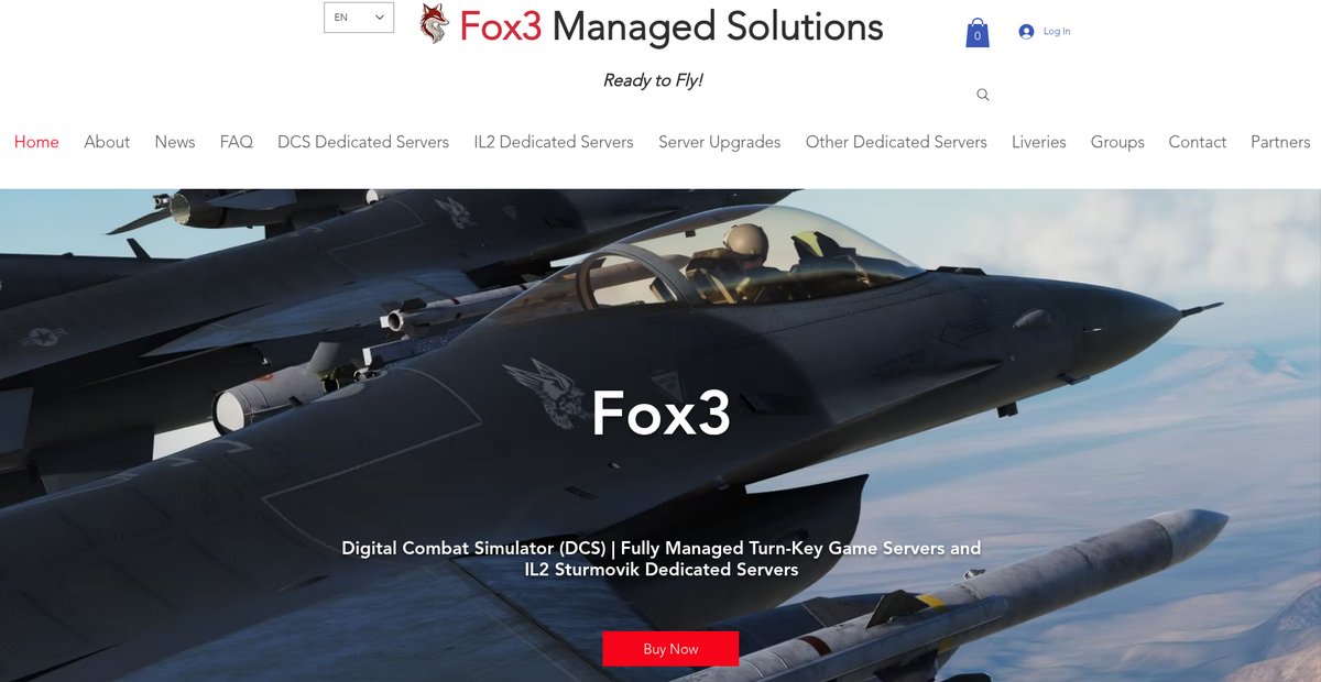 DCS Dedicated Servers | Fox3 Managed Solutions Screenshot