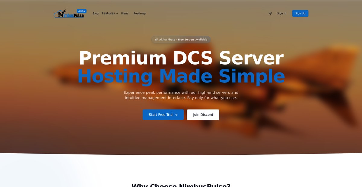 Premium DCS Server hosting | NimbusPulse Screenshot