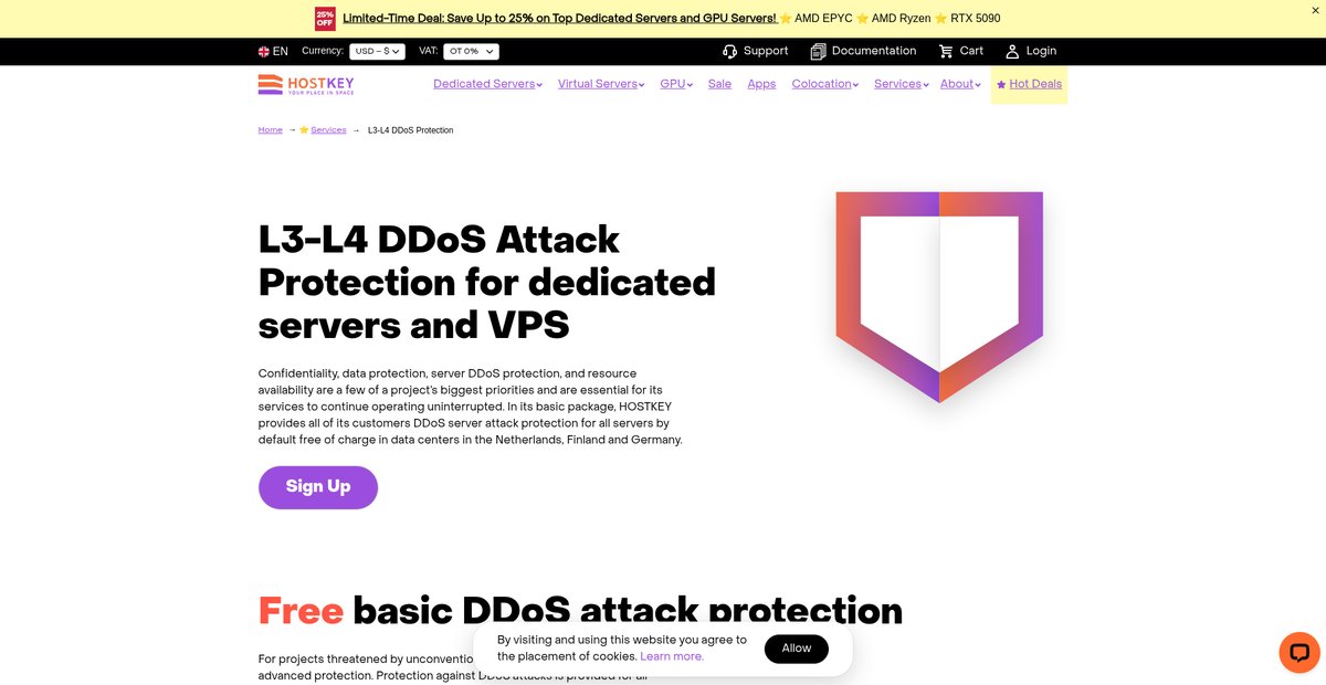 L3-L4 DDoS Attack Protection for dedicated servers and VPS Screenshot