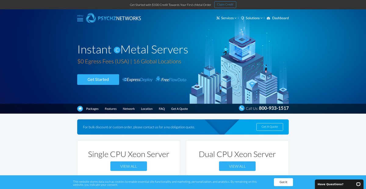 Dedicated Servers With DDoS Protection In America ... Screenshot