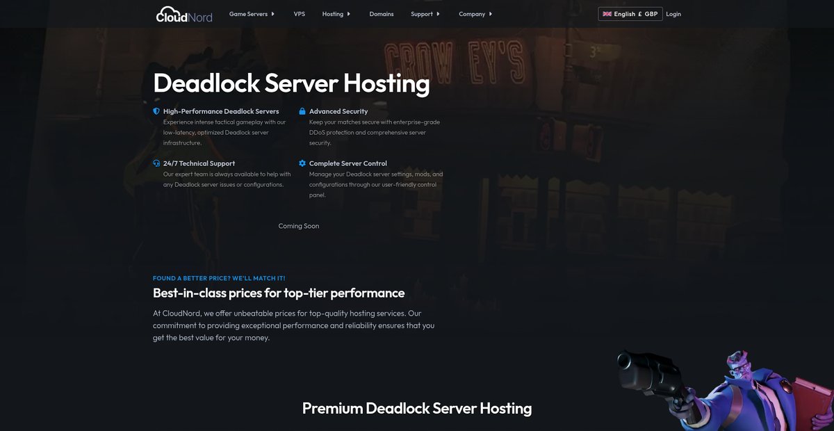 CloudNord | Deadlock Server Hosting - Premium Gaming Servers Screenshot
