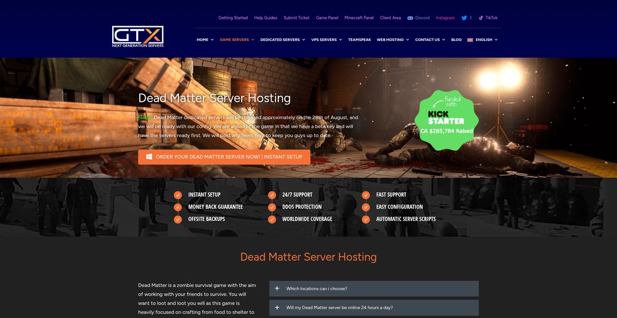 Dead Matter Server Hosting Screenshot