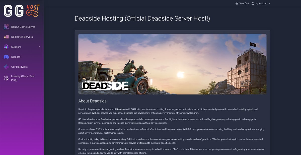Deadside Server Hosting – High-Speed & Reliable Screenshot