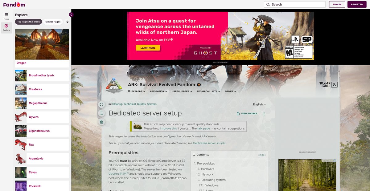 Dedicated server setup - ARK: Survival Evolved Wiki - Fandom Screenshot