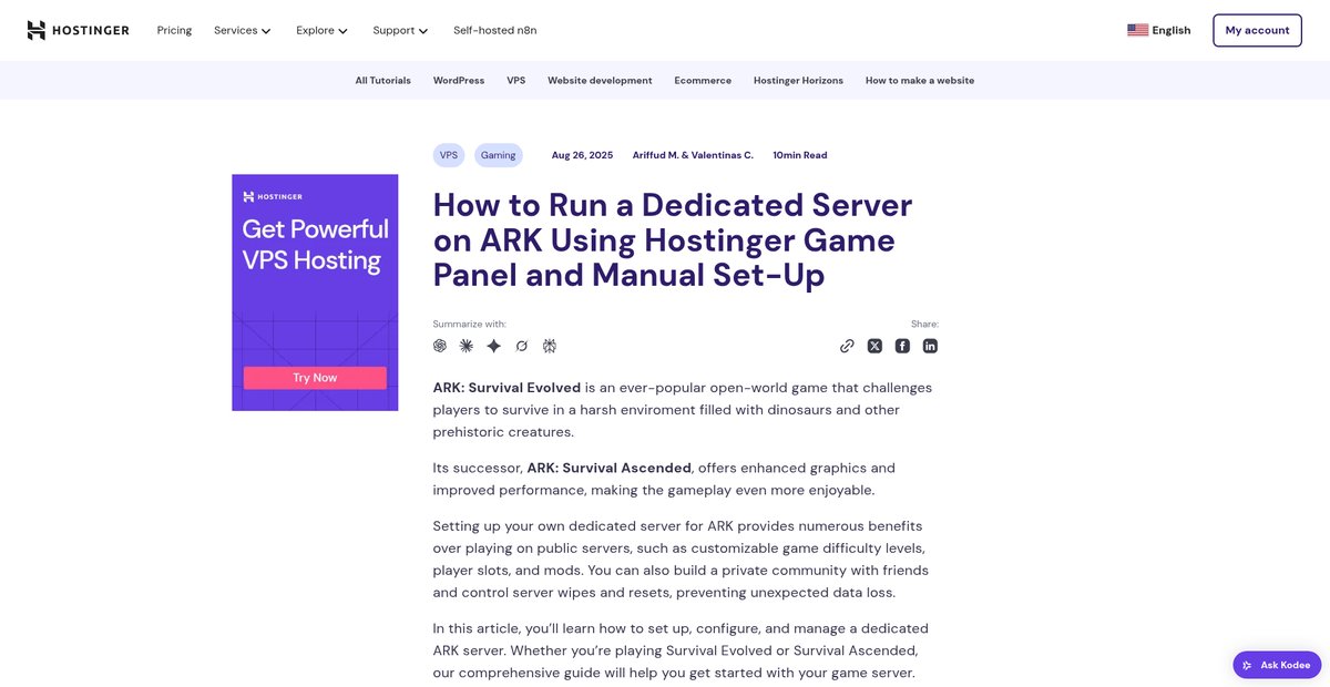 How to Run a Dedicated ARK Server Screenshot