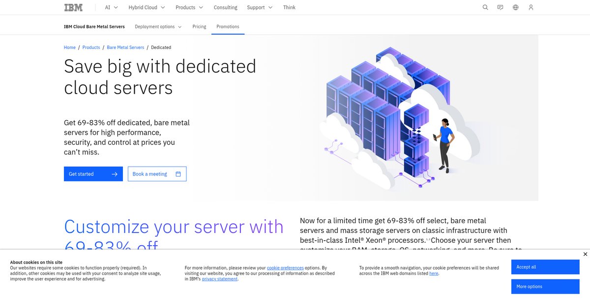 Dedicated server hosting solutions Screenshot