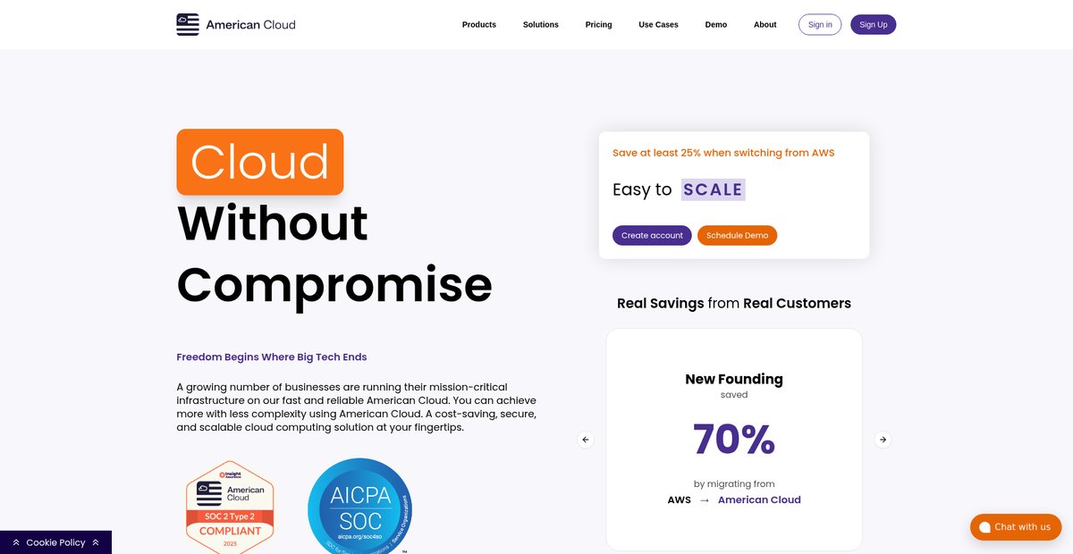 American Cloud - Your Data Deserves Better Screenshot