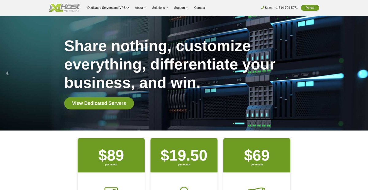 XLHost customized cloud solutions make infrastructure your competitive advantage. Screenshot