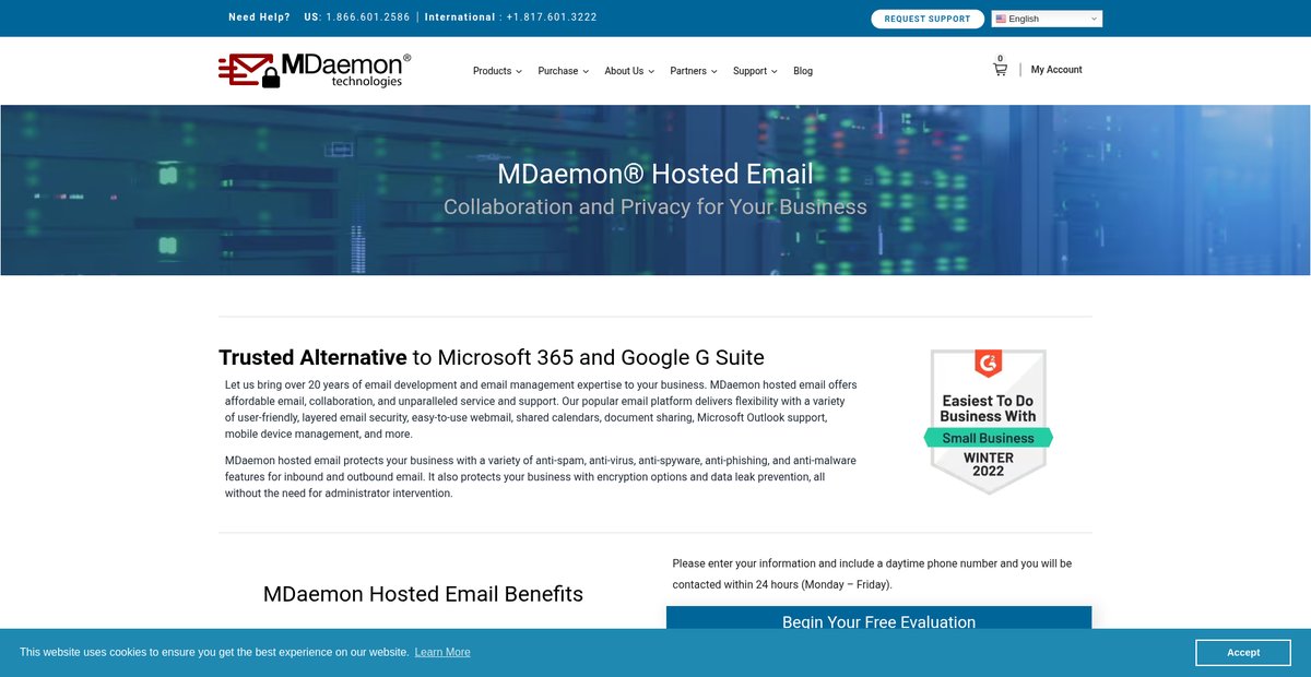 Hosted email alternative to Microsoft 365 and GSuite for Business Screenshot