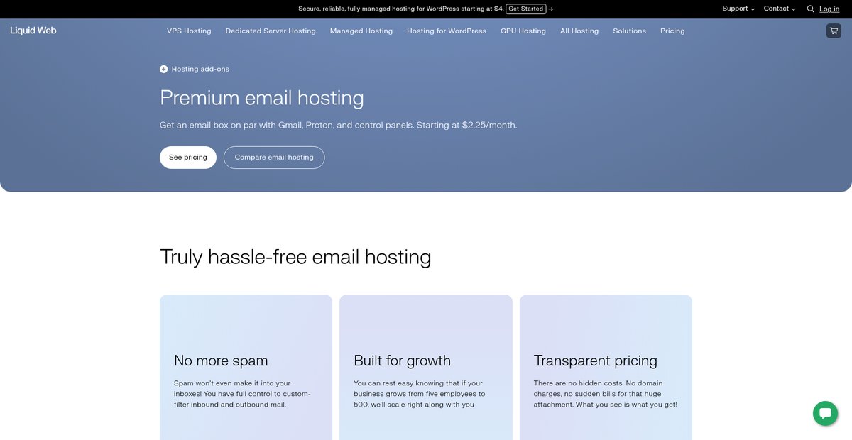 Premium Email Hosting | Business Email Solutions Screenshot