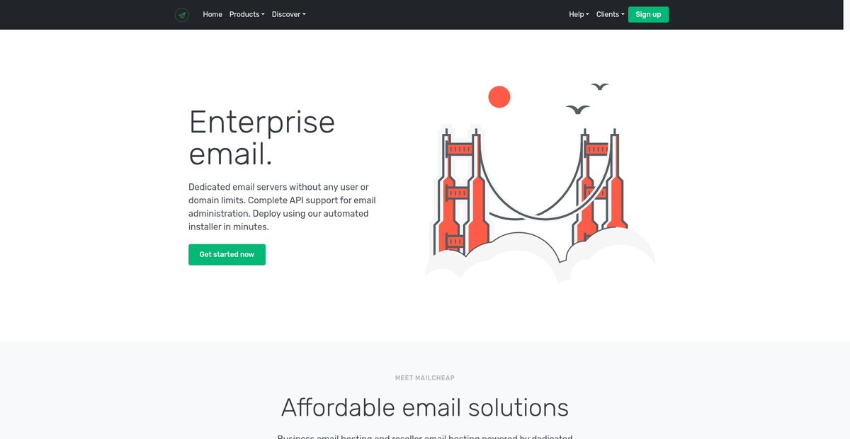 Mailcheap | Dedicated email servers with complete API support Screenshot