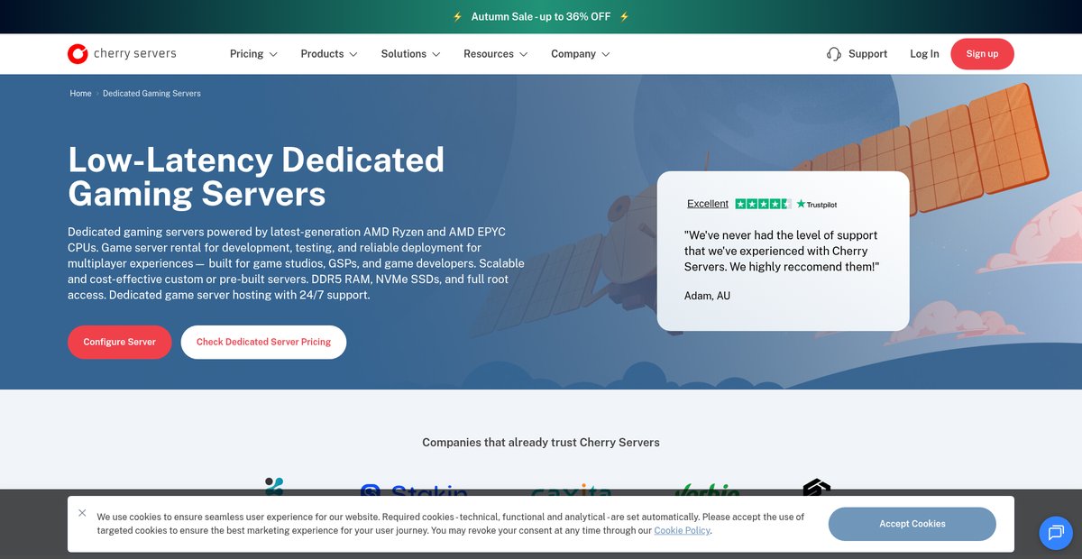 Dedicated Gaming Servers for Game Developers, Studios, GSPs Screenshot