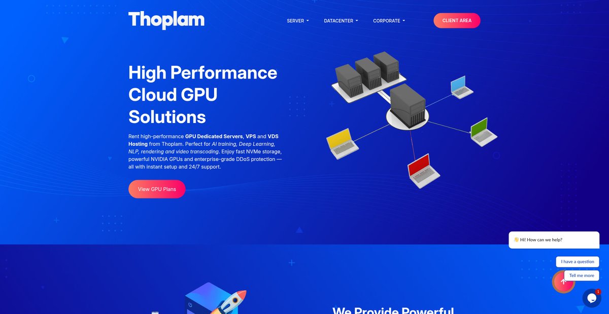 GPU Servers Rental | Thoplam Screenshot