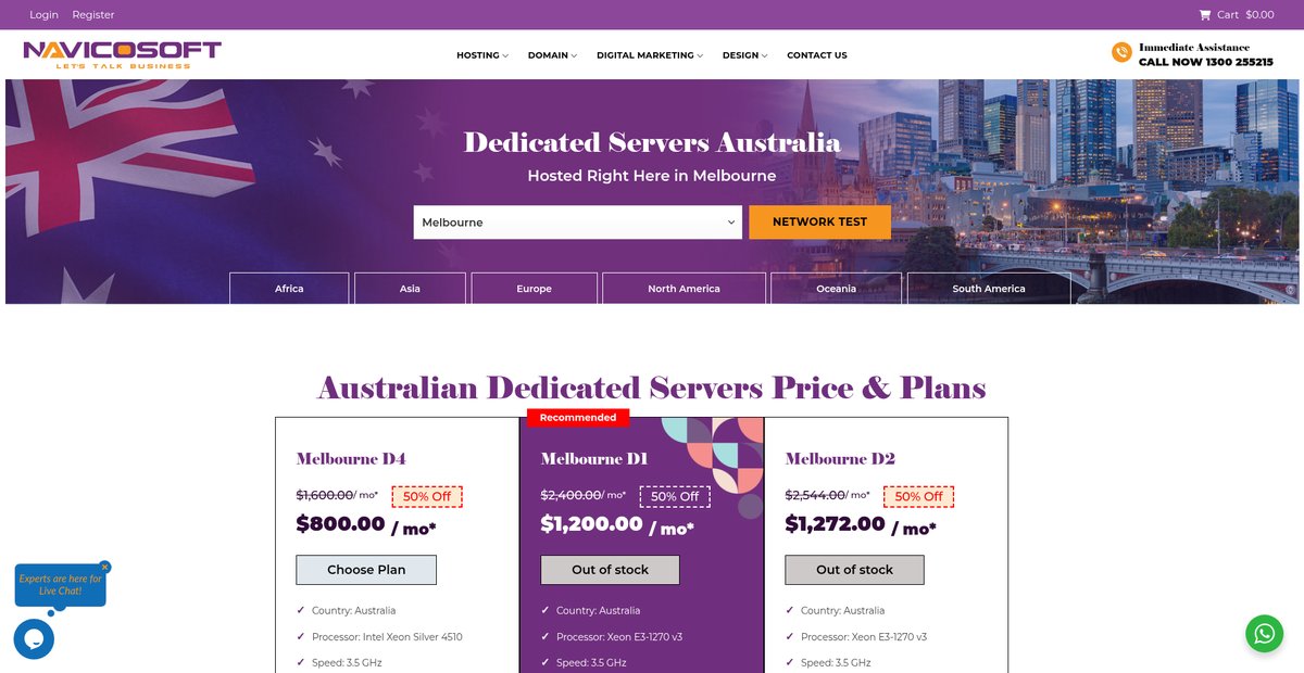 Dedicated Server Australia: Rental Dedicated Servers Melbourne Screenshot