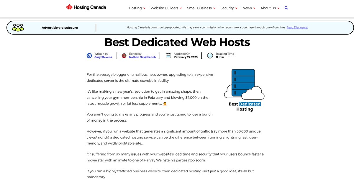 5 Best Dedicated Hosting Services for Uptime and Speed Screenshot