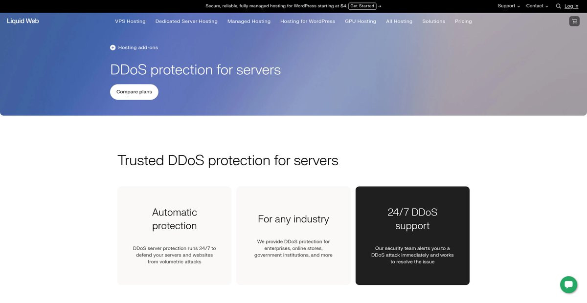 DDoS Protection Services Screenshot