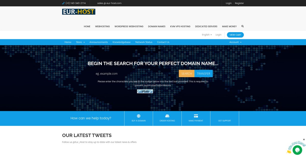 European and USA Premium Web hosting Service Screenshot