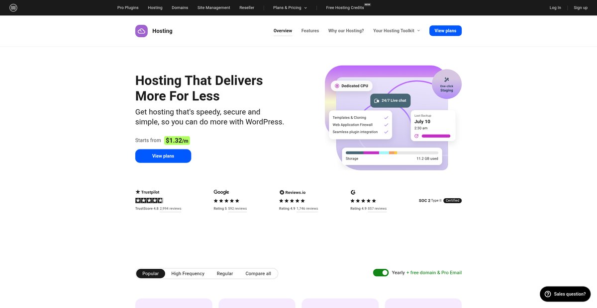 Fully Dedicated & Managed WordPress Hosting Starting at ... Screenshot