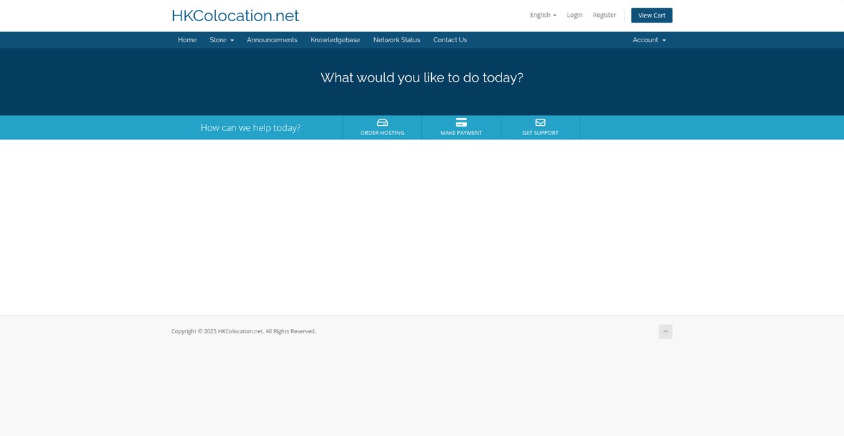 Portal Home - HKColocation.net Screenshot