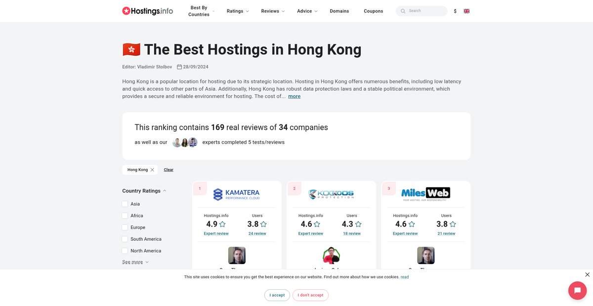 2025's Top 10 Web Hosting Providers in Hong Kong ... Screenshot