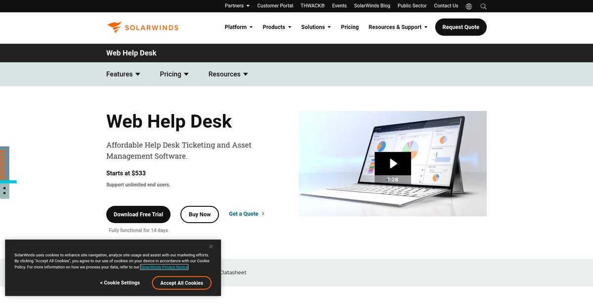 Web Help Desk - IT Ticketing Software Screenshot