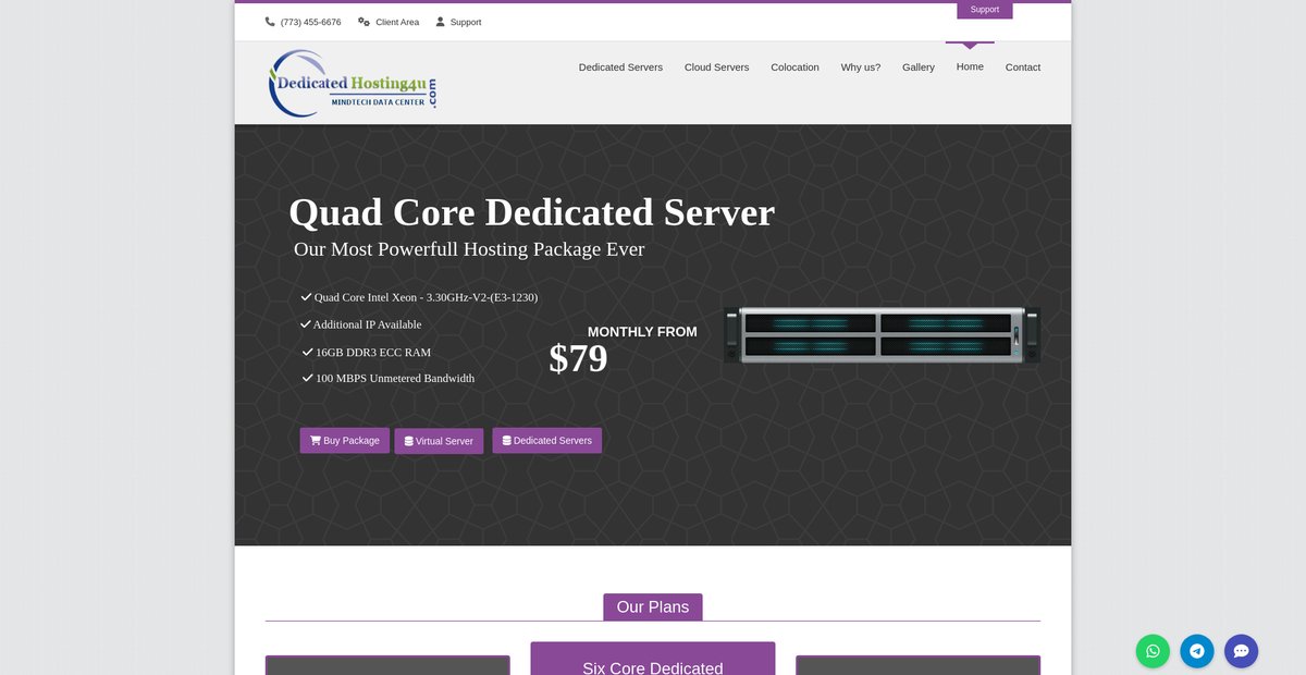 Get dedicated hosting for high quality performance. Screenshot