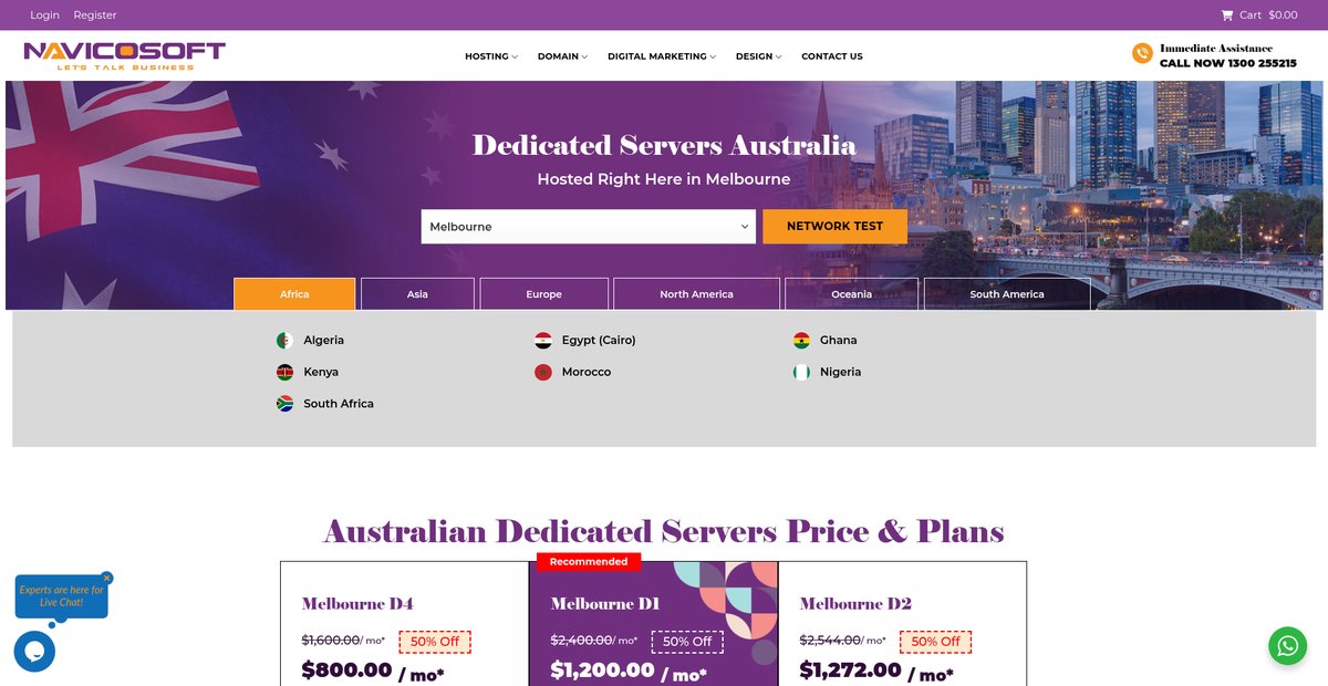Dedicated Server Australia: Rental Dedicated Servers Melbourne Screenshot