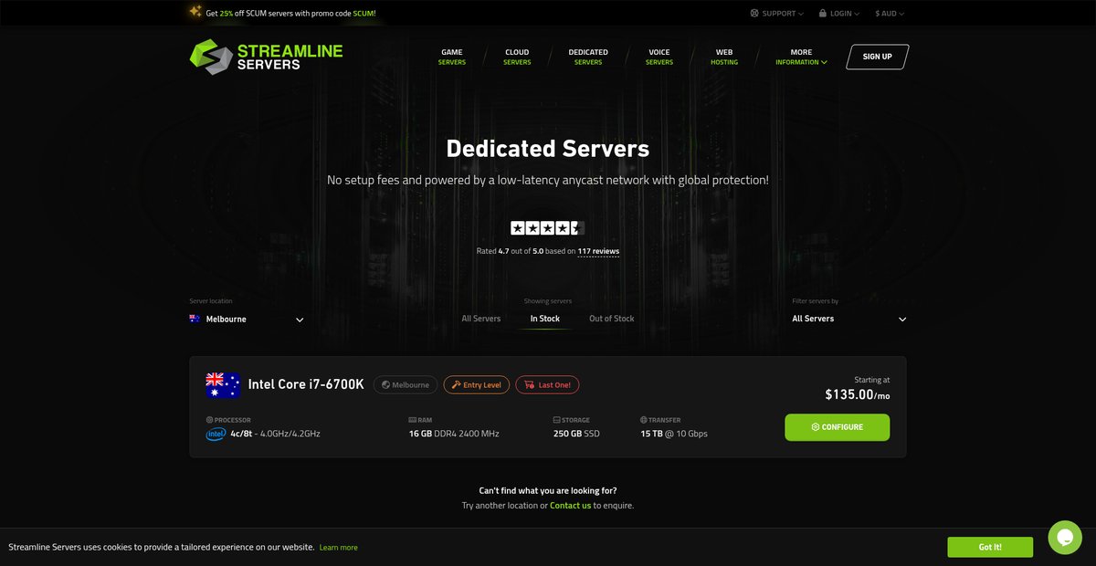 Melbourne Dedicated Servers Screenshot