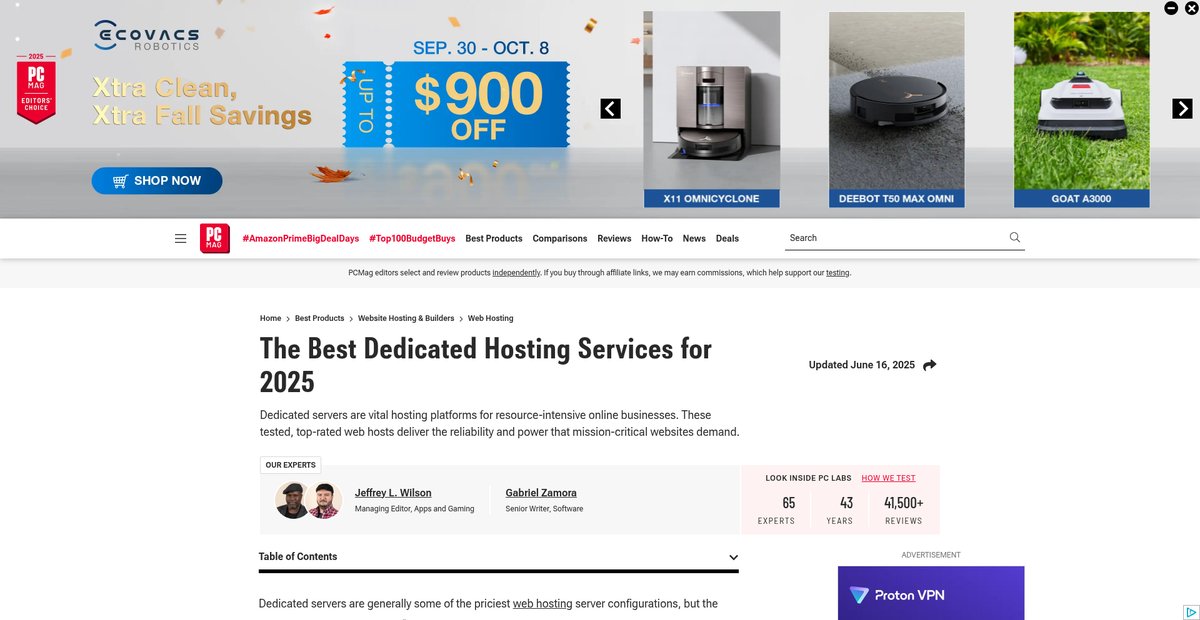 The Best Dedicated Hosting Services for 2025 Screenshot