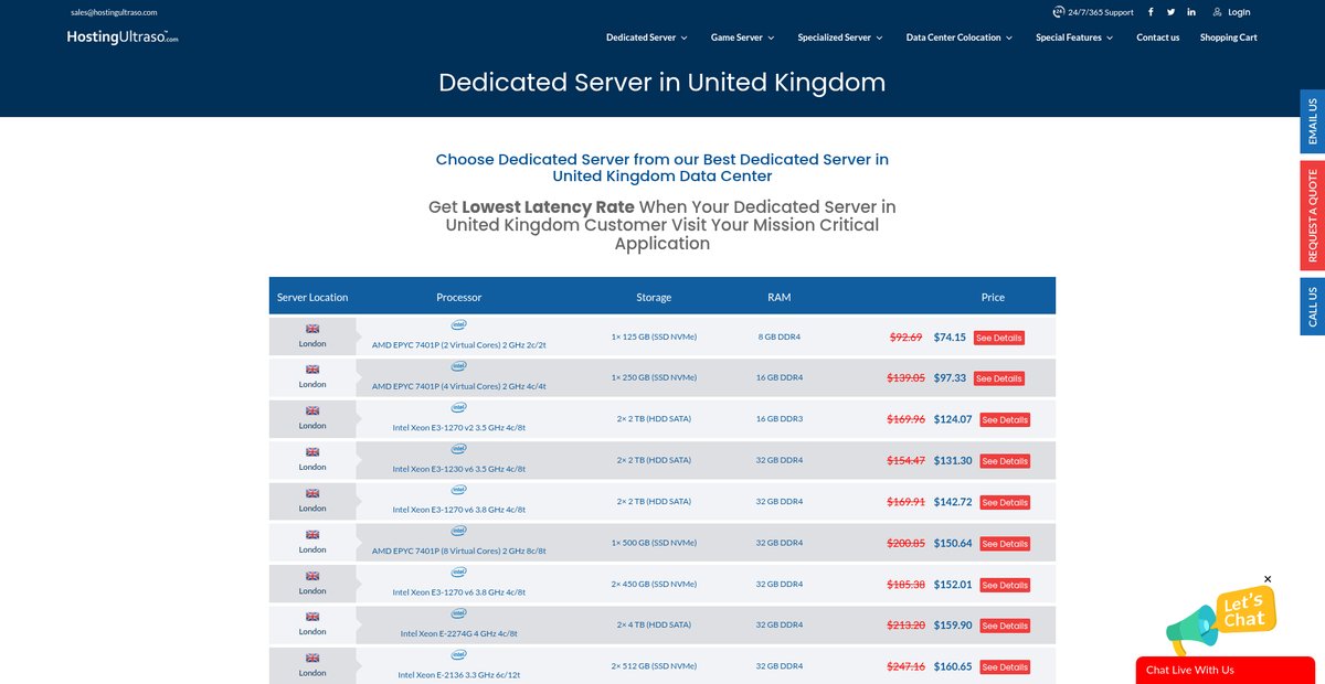 Select a Highly Optimized Server in the United Kingdom Screenshot