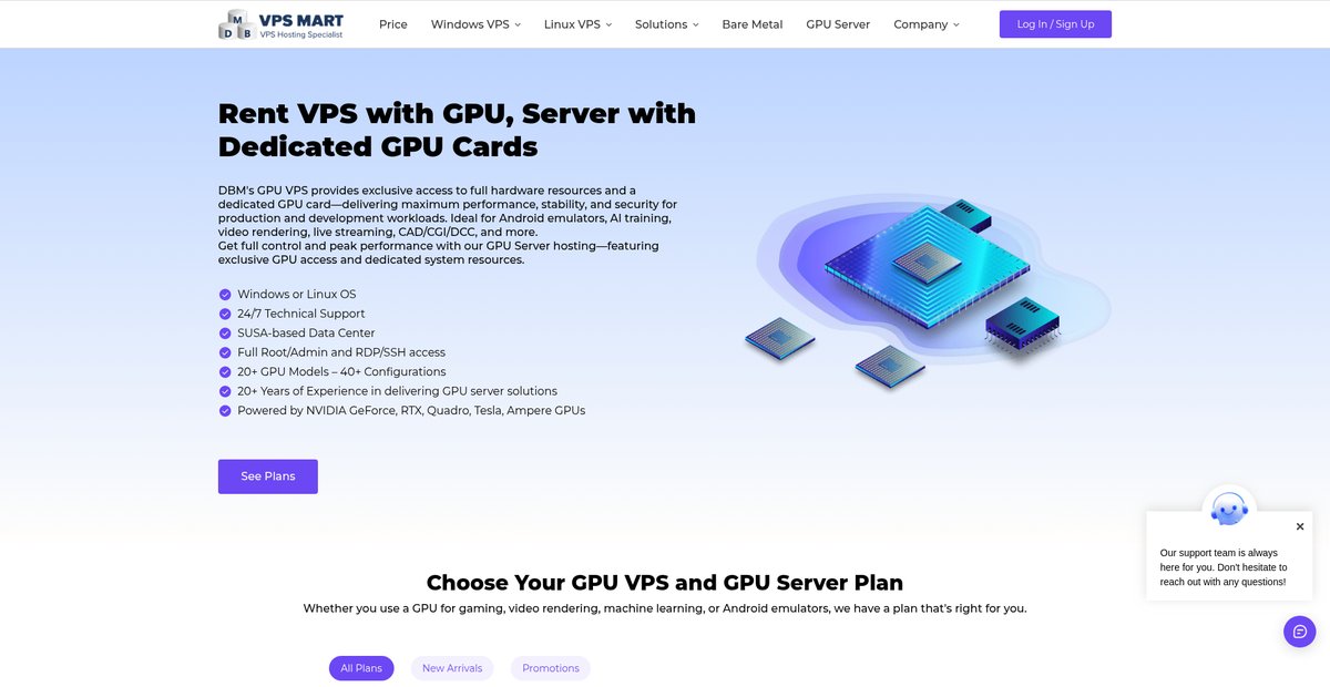 Best VPS with GPU - GPU Dedicated Server in 2025 Screenshot