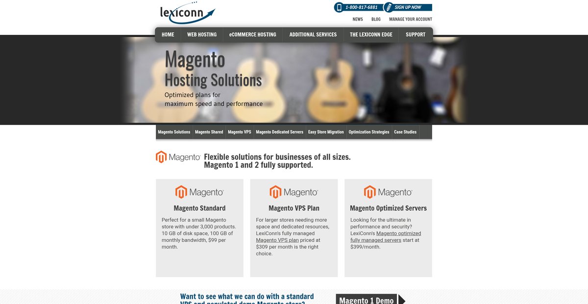 Optimized Fast Magento Hosting Screenshot