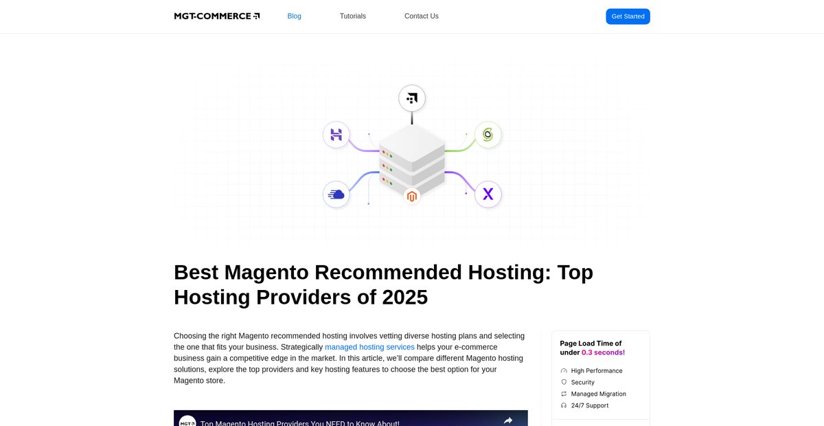 Best Magento Recommended Hosting Screenshot